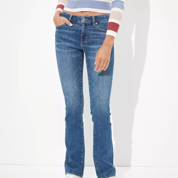 American eagle skinny kick jeans with rips